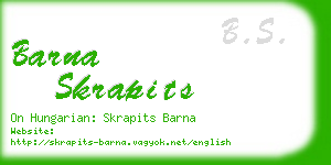 barna skrapits business card